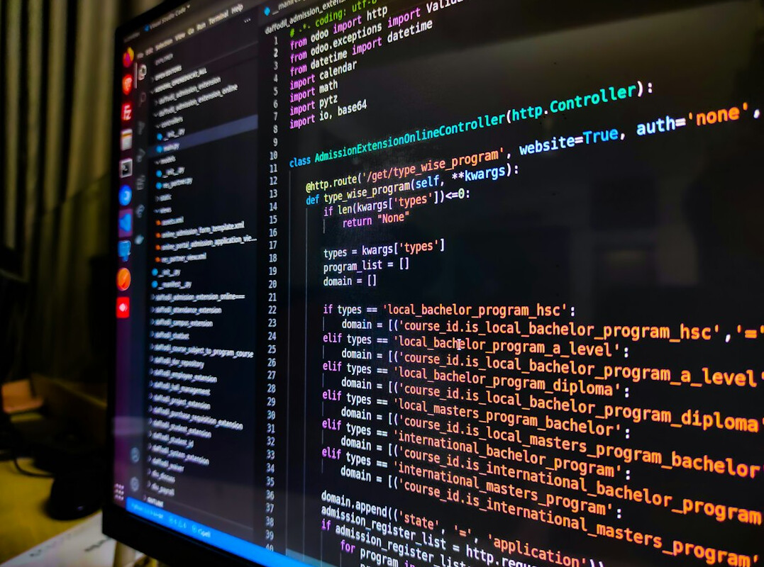 blog development on computer