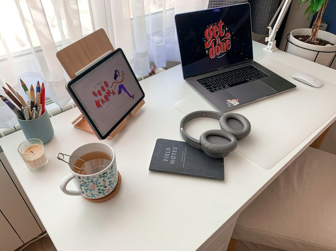 blog writing setup