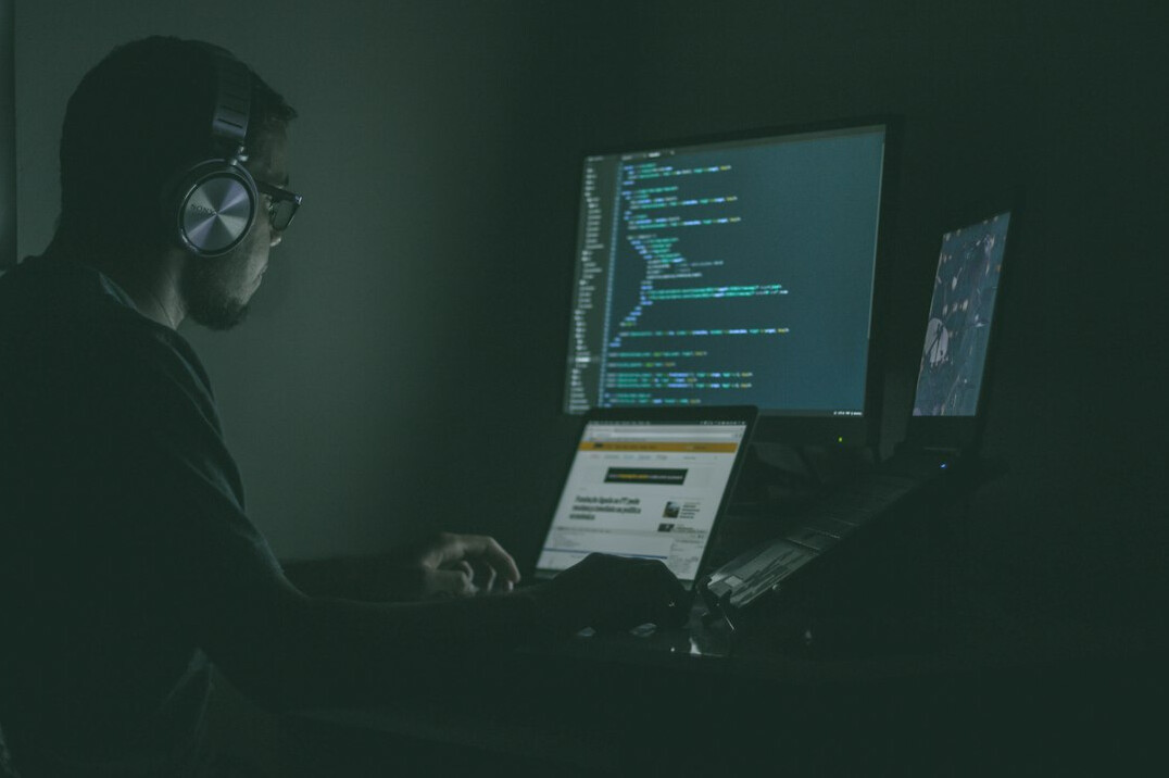 developer typing code